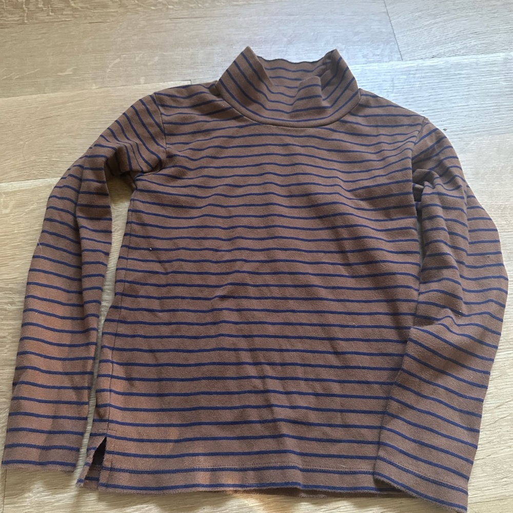 Kidwild organics mockneck striped shirt 8-9
